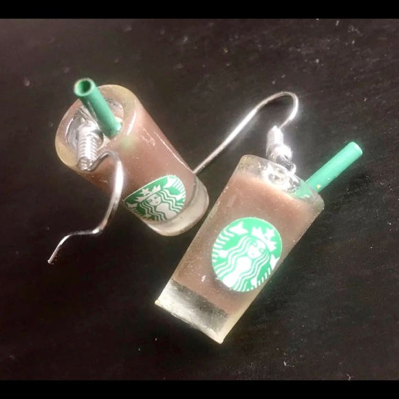 COPY - Whimsical Cute Starbucks Iced Coffee Earrings - Picture 5 of 5